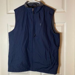 IZOD Mens Fleece Lined Full-Zip Vest size medium
